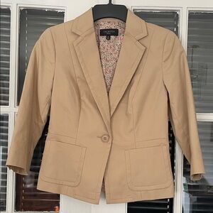 Talbots Women's Beige Blazer Sz 4P